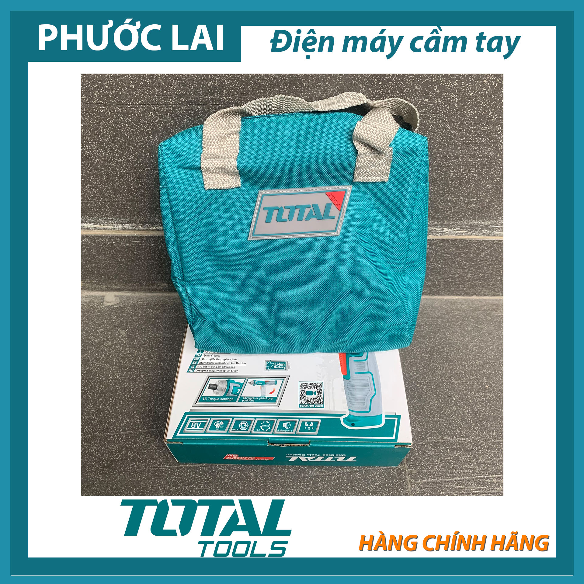 Máy siết vít dùng pin 8V (Chính Hãng) TOTAL TSDLI0802