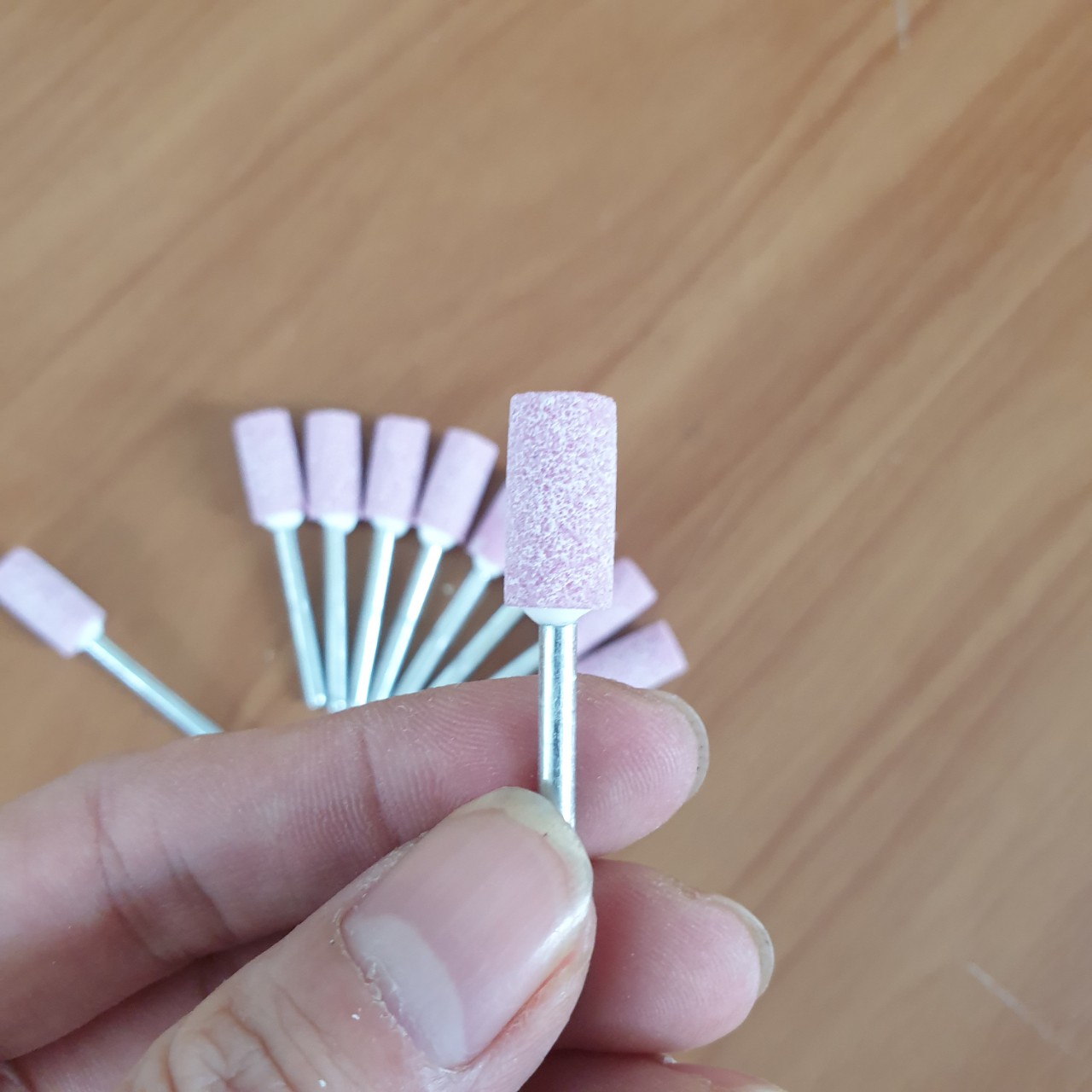 đá mài hình trụ đầu 10mm trục 3mm