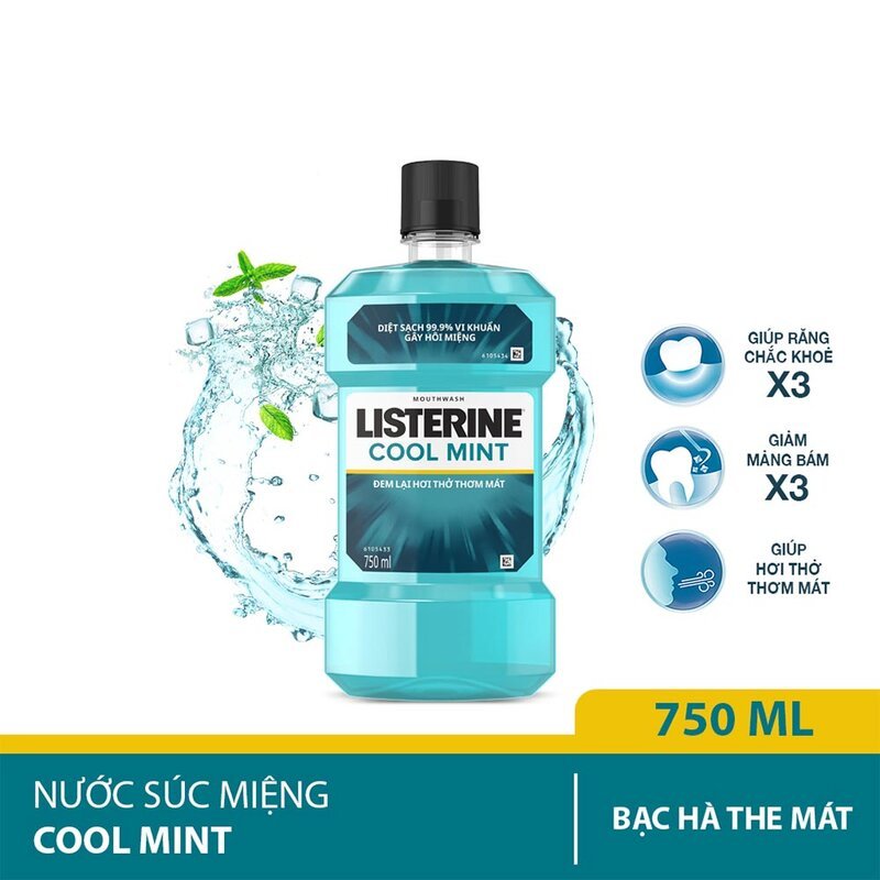Nước súc miệng Listerine CoolMint 750ml