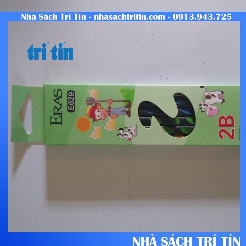 Bút chì eras 629 2b có gôm có định vị tay cầm