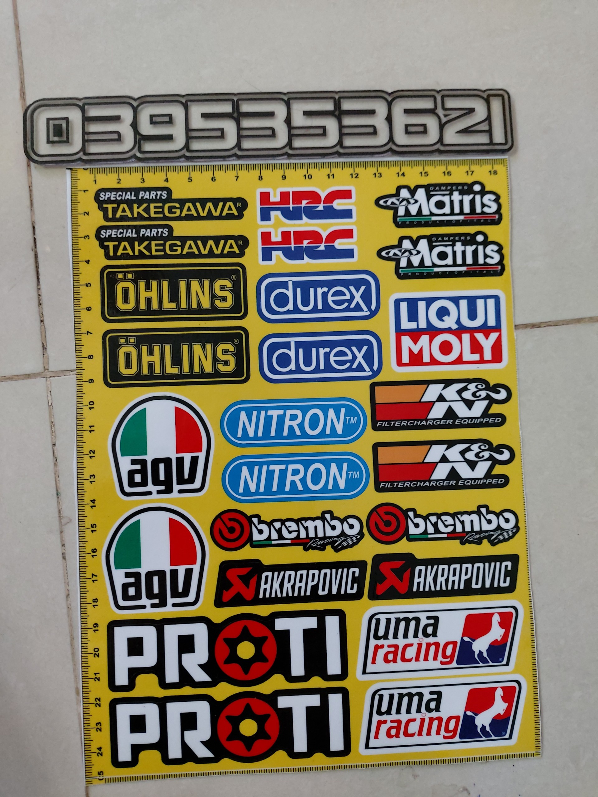 Logo dán xe máy trọn bộ