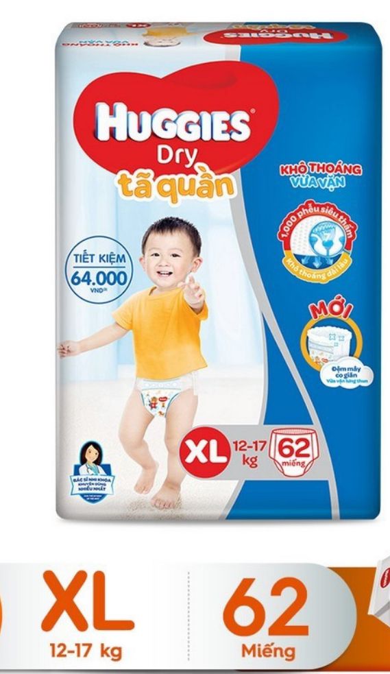 Tả quần huggies M74, L68, XL62 ,XXL56