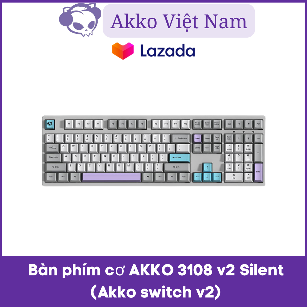 Bàn phím cơ AKKO 3108 Silent (Akko switch v2) - Cổng USB