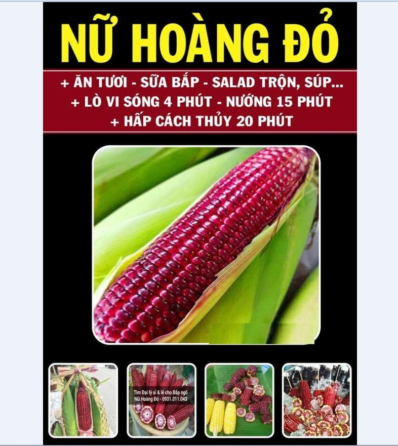 Bộ 3 gói hạt giống ngô nữ hoàng đỏ