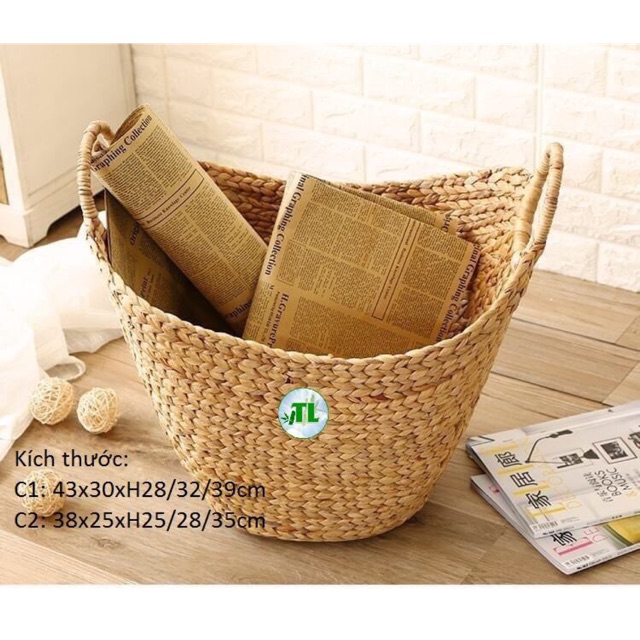 Water Hyacinth Basket for Storing Items