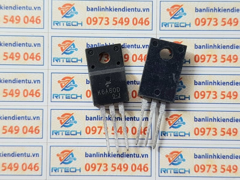 [Combo 5 chiếc] K6A60D, TK6A60D Mosfet kênh N 6A 600V TO-220F