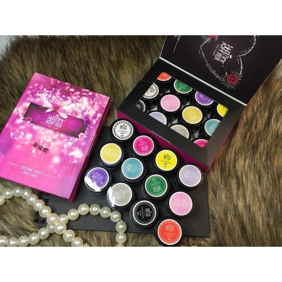 Set gel vẽ siêu đặc 12 màu