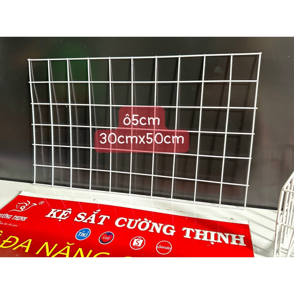 Lưới treo phụ kiên (Kích thước 30cm x 50cm) Ô vuông 3cm, 5cm.