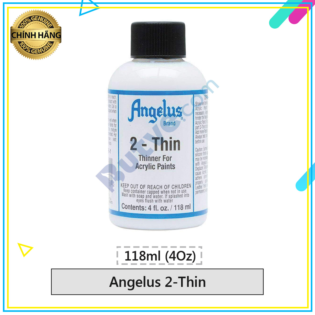 [HCM]Dung môi pha loãng màu acrylic Angelus 2-Thin - 118ml (4Oz)