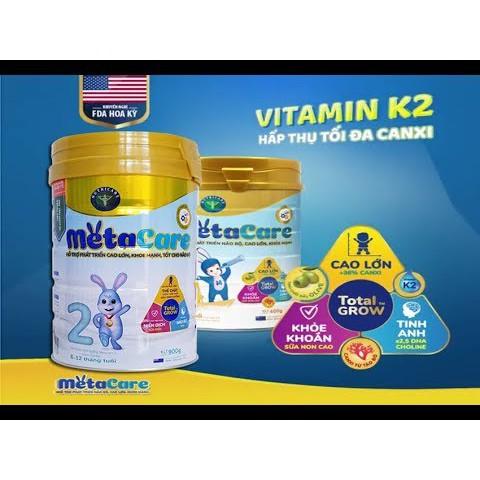 Sữa bột Metacare 2 loại 900g