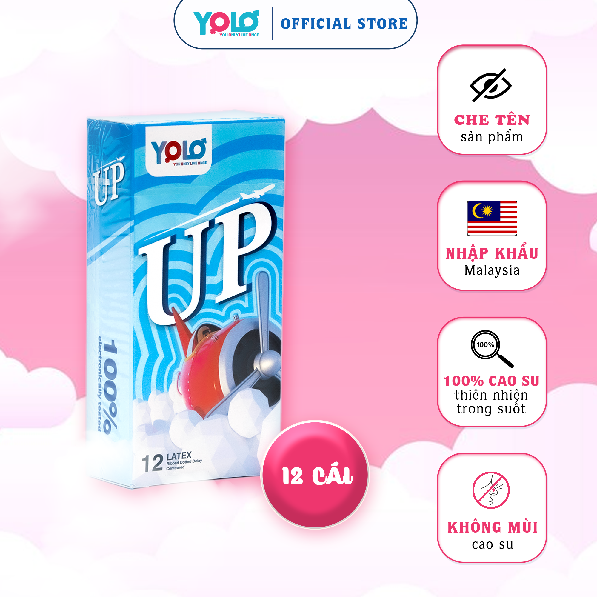 Bao cao su YOLO UP hộp 12 chiếc