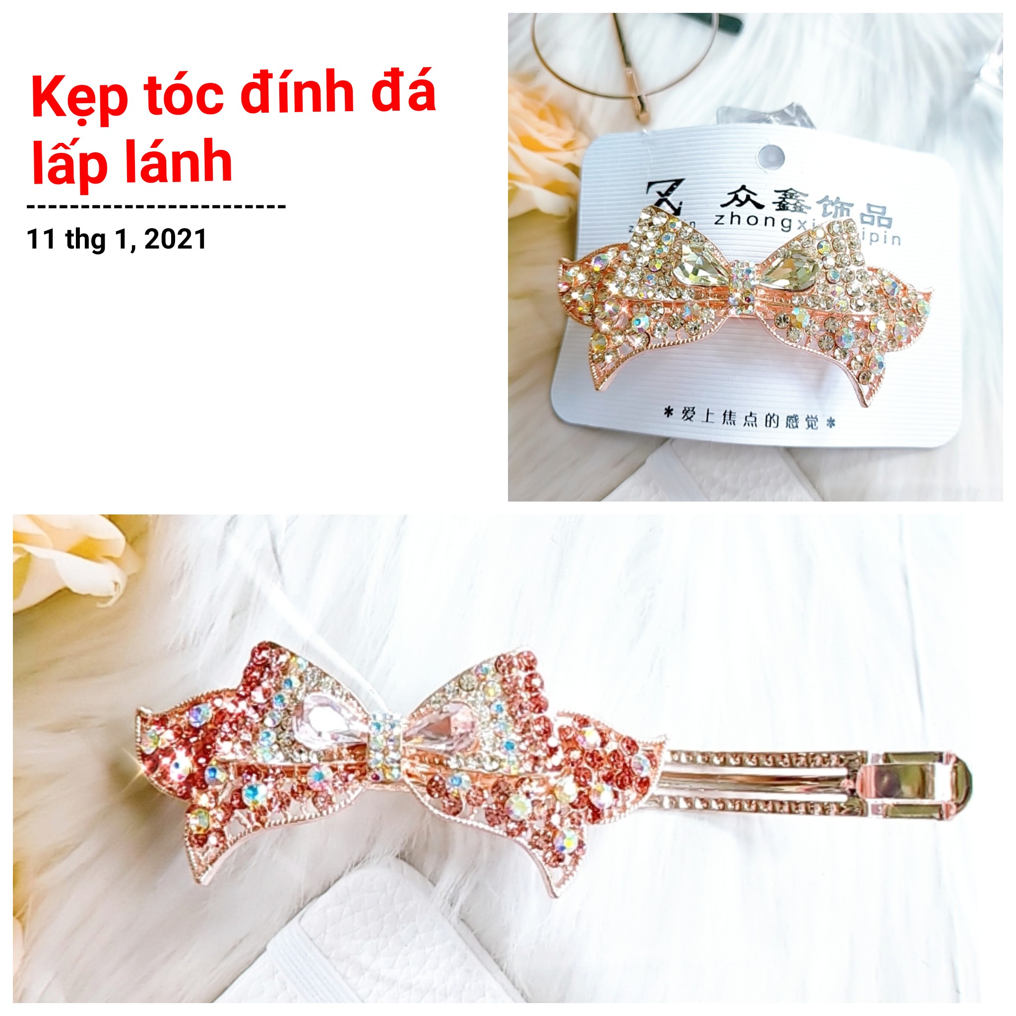 [HCM]KẸP TÓC PHÍA SAU ĐÍNH ĐÁ LẤP LÁNH - KẸP TRUNG NIÊN
