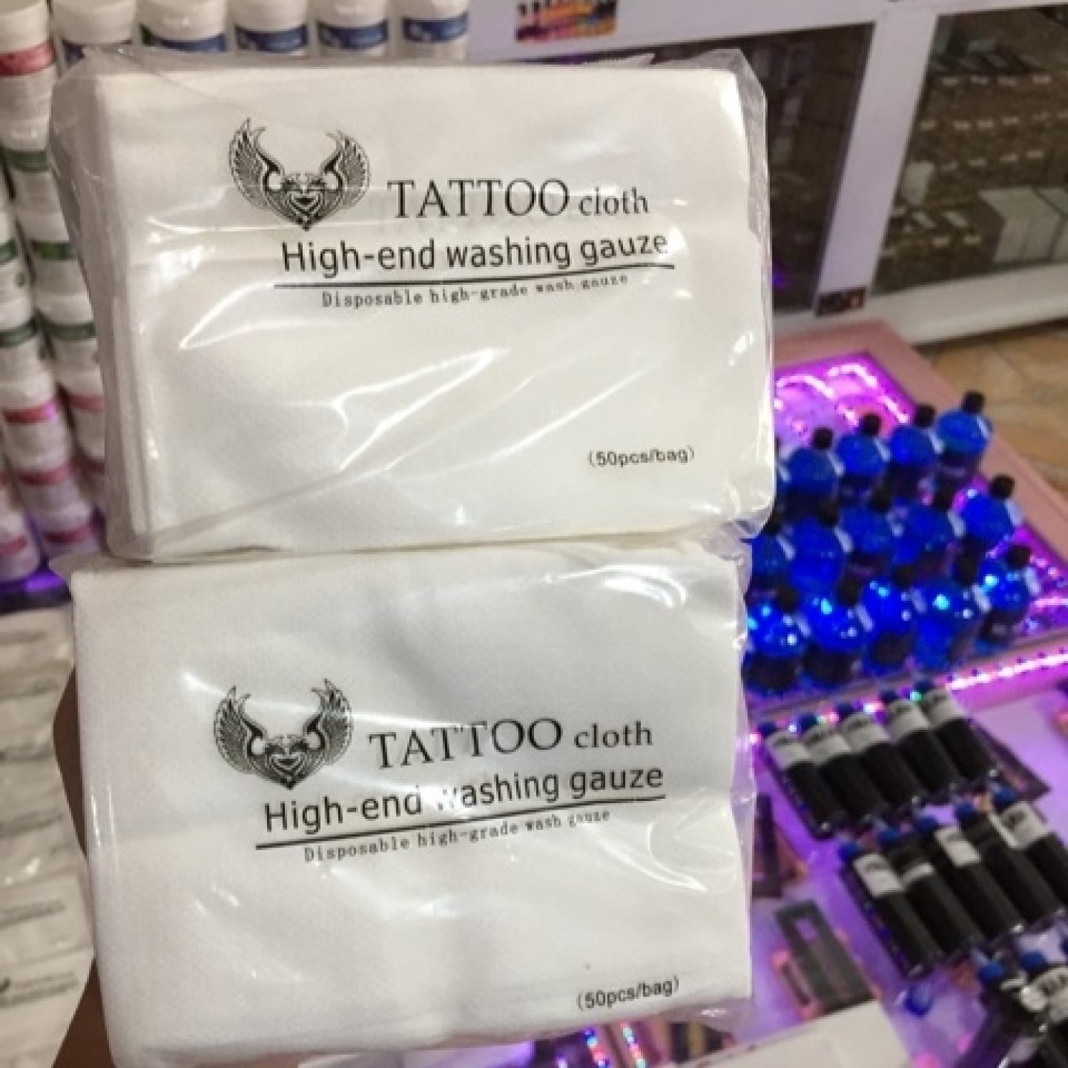 Bịch 50 giấy lau mực xăm tattoo giá 1 bịch