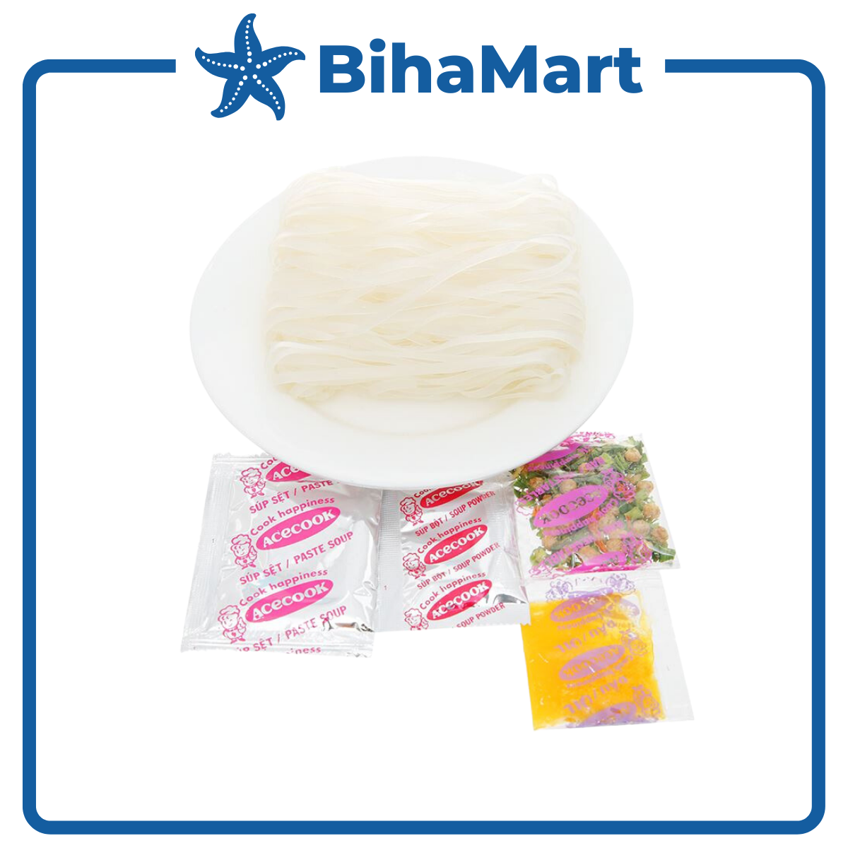 [SET OF 5 PACKAGES] - ACECOOK - INSTANT PHO NOODLES XUA & NAY BEEF FLAVOUR (70G/PACKAGE)