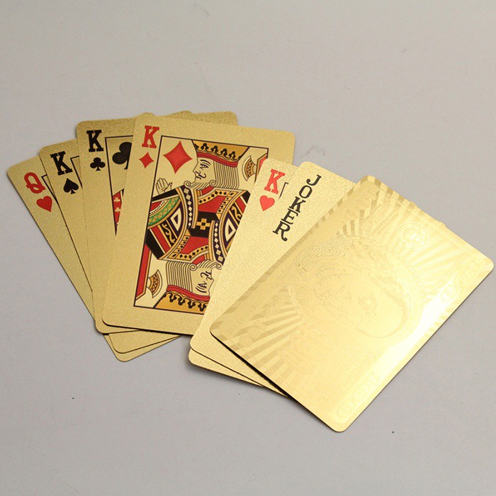 Bộ bài tây mạ vàng