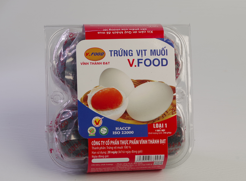 (giao nhanh HCM) TRỨNG VỊT MUỐI VFOOD (HỘP 4 QUẢ)