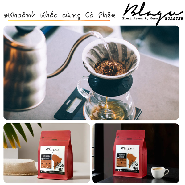 Cà Phê Blagu Hạt Đã Rang, Colombia Supremo - 100% Arabica - Typica - Medium Roast - 250g