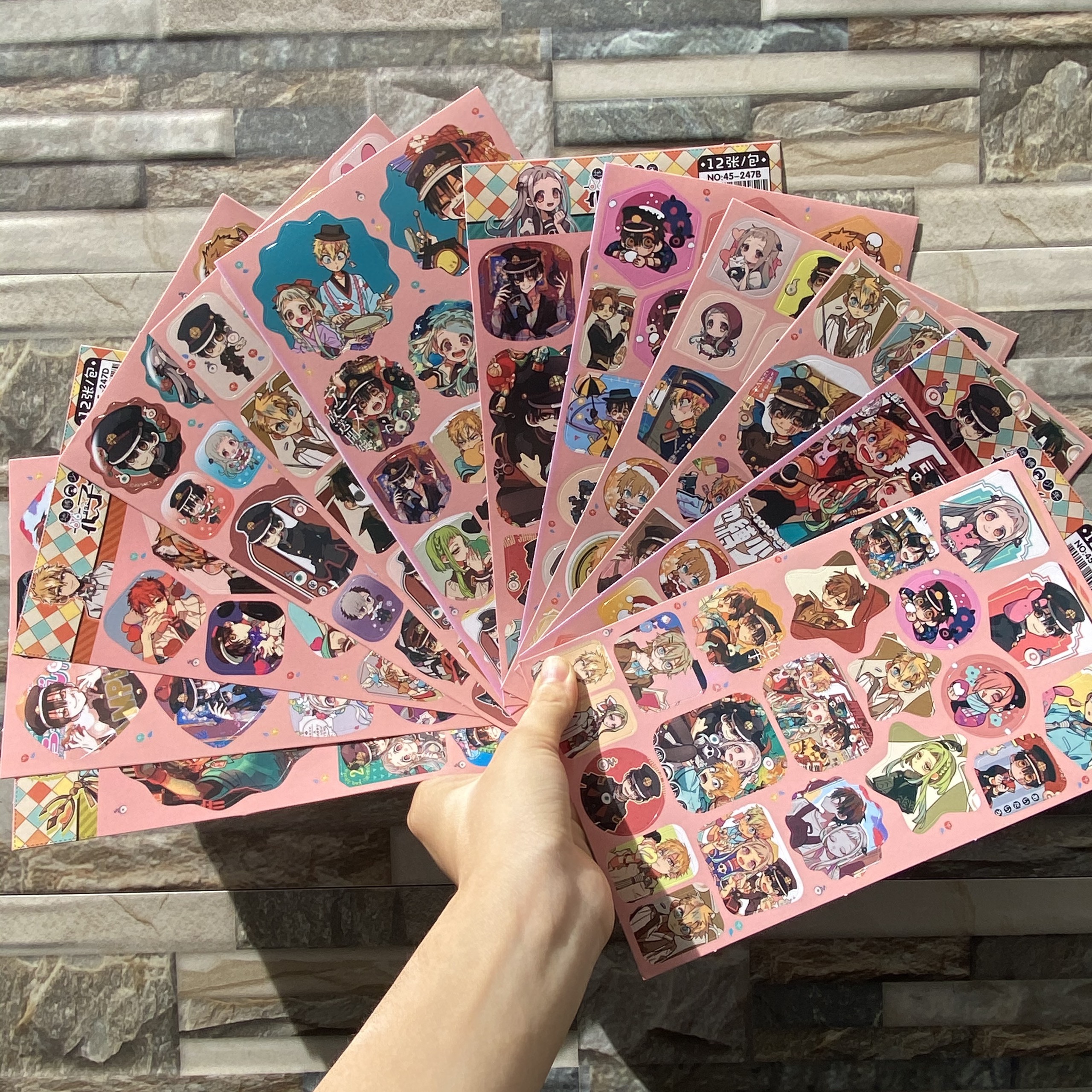 (Lẻ tấm) Ảnh dán sticker JIBAKU SHOUNEN HANAKO-KUN Ác Quỷ Trong Nhà Xí Toilet bound in hình anime chibi