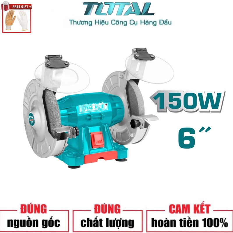 TOTAL MÁY MÀI HAI ĐẦU 150W TBG15015