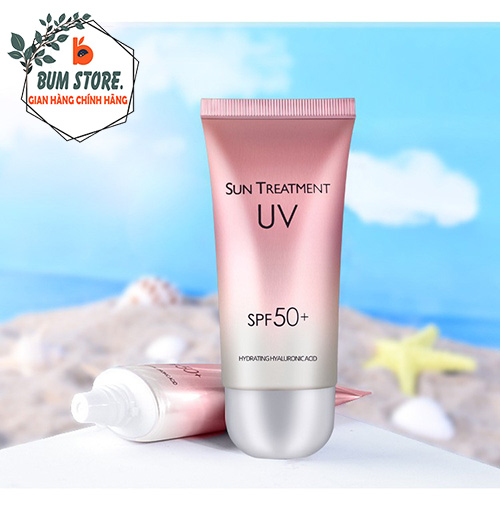 Kem chống nắng nâng tone Sun Treatment UV SPF50+, Kem chống nắng kiềm dầu dưỡng da cấp ẩm mịn trắng hồng 60ml