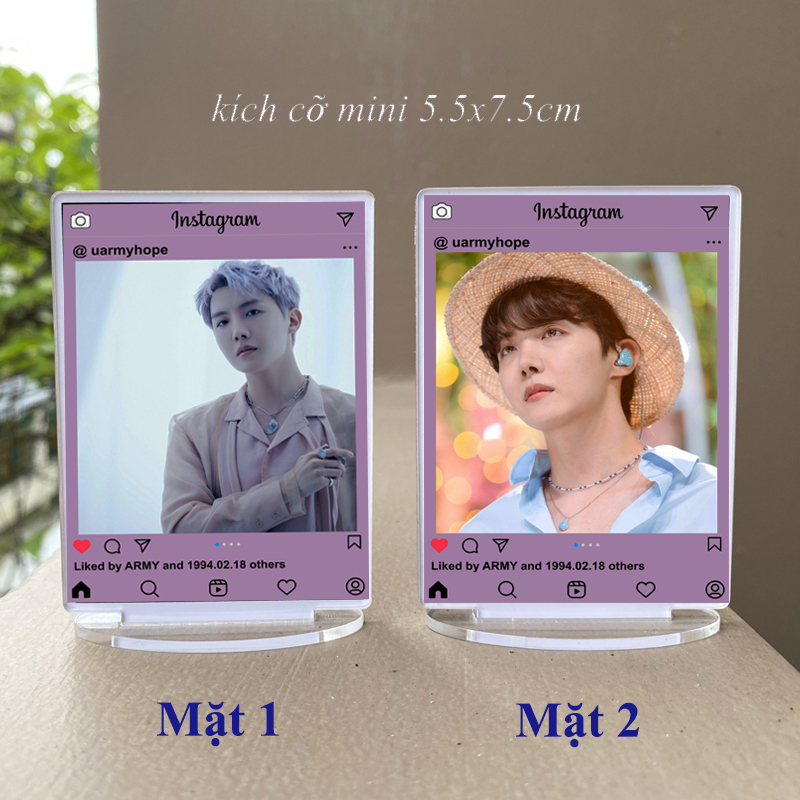 Tượng instagram BTS kích cỡ mini ( in 2 mặt khác nhau)
