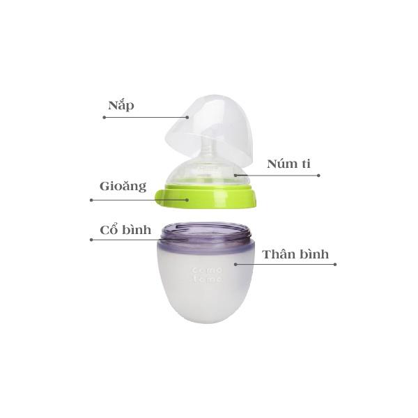 ◄ Bình Sữa Comotomo 150ml/250ml Núm Silicon Siêu Mềm .