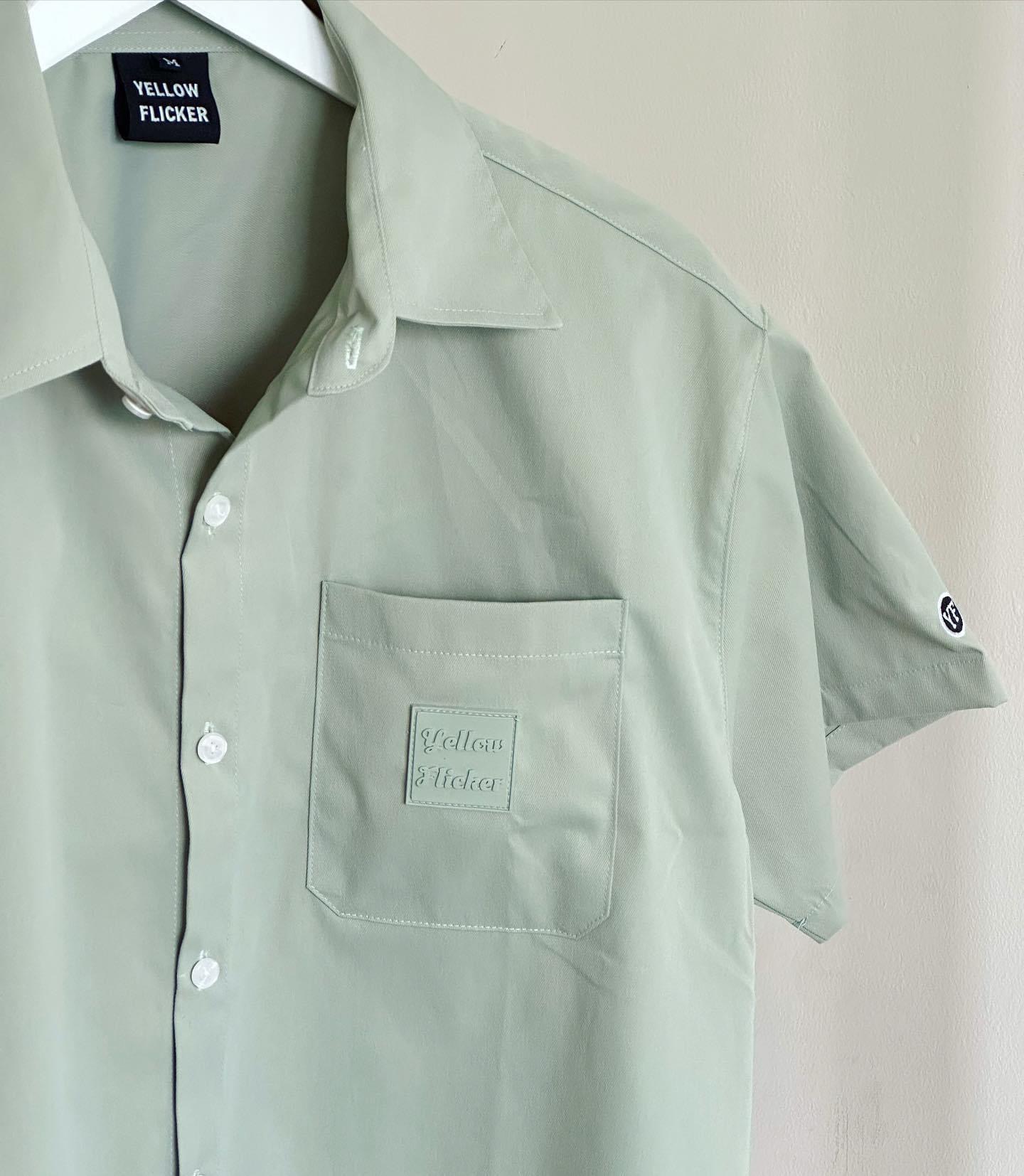 Áo somi tay ngắn YELLOW FLICKER Logo basic unisex