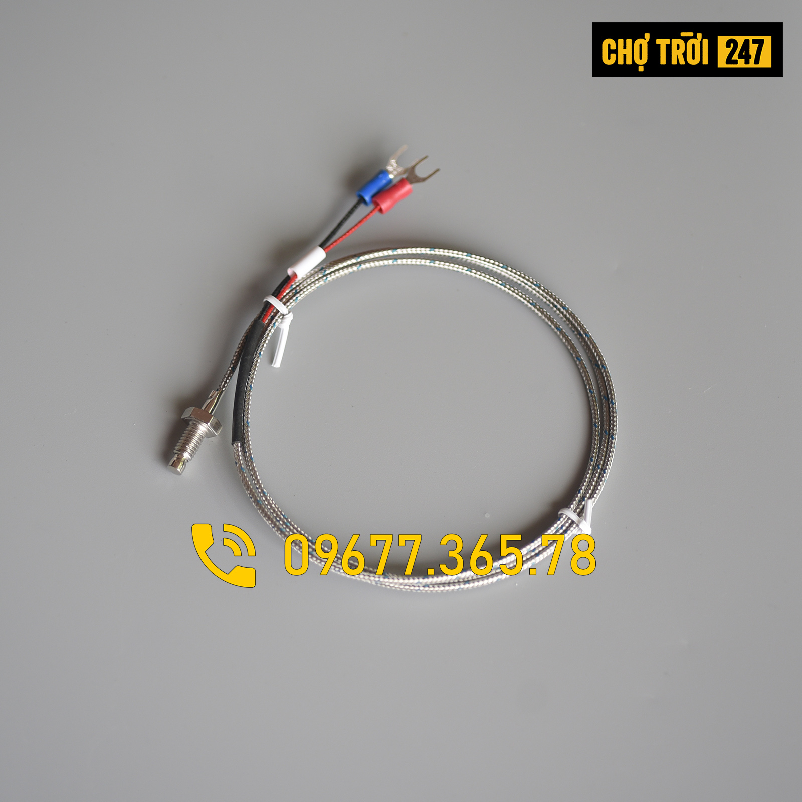 Can Nhiệt Loại K phi 6 dải nhiệt độ 0-400℃ (chiều dài dây 0,5M, 1M, 2M, 3M, 5M)