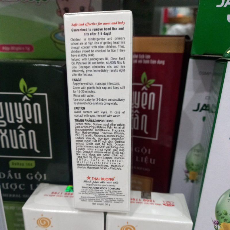 DẦU GỘI DƯỢC LIỆU ALADIN - HẾT CHẤY, CHÍ