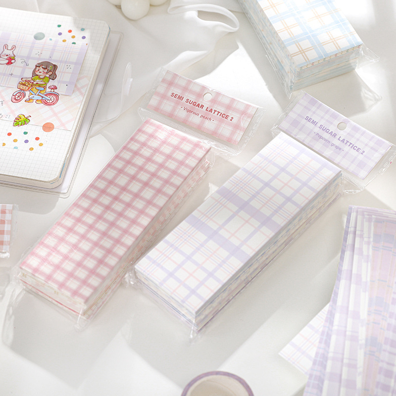 Giấy Note Caro Plaid Colorful Nhà Cam