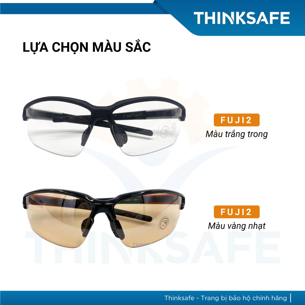 Kính bảo hộ Deltaplus Fuji2 chống bụi, chống tia UV, bảo vệ mắt đa năng, đi đường, lao động Kính chống bụi - Thinksafe