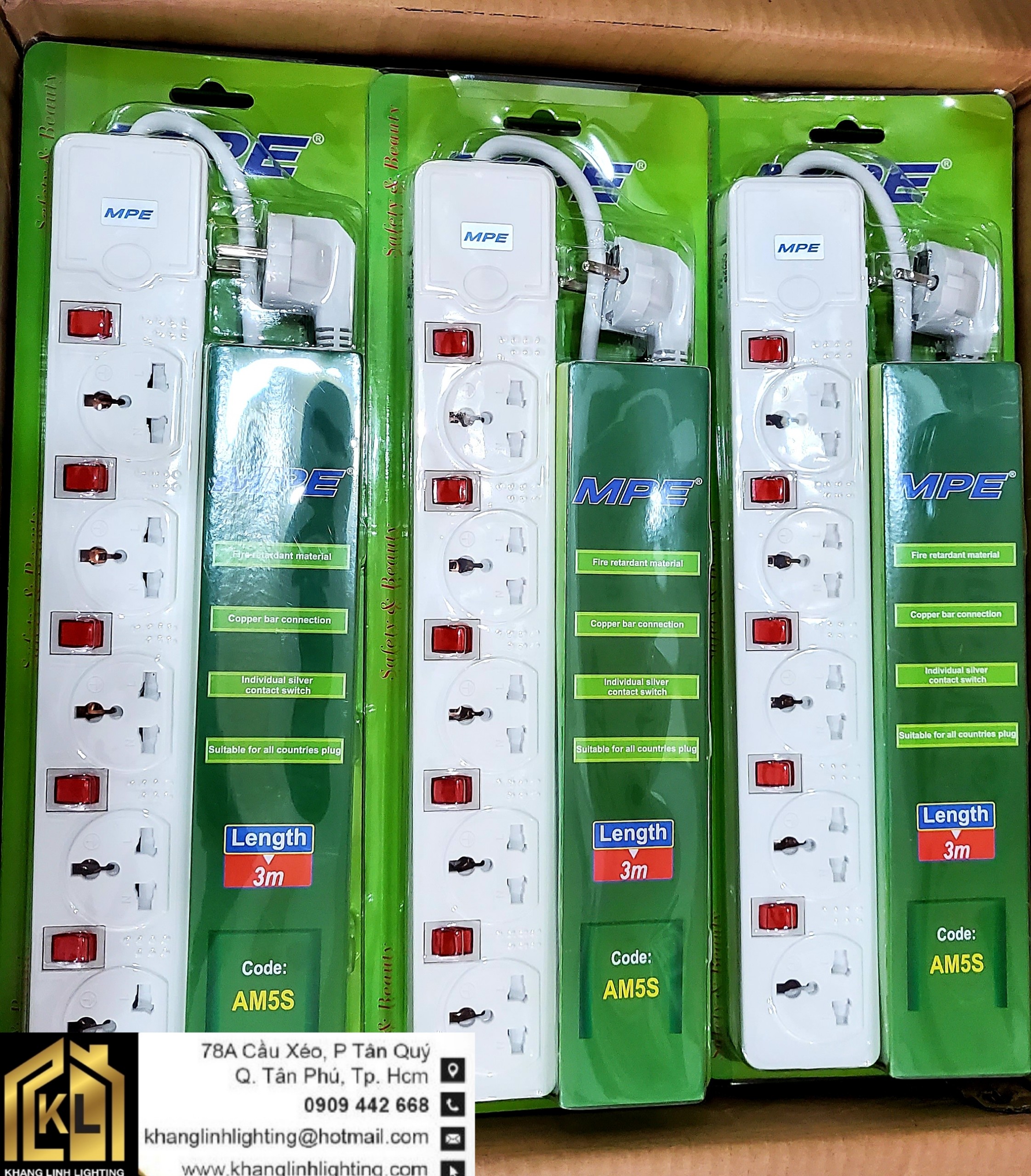 Ổ CẮM DI ĐỘNG ĐA NĂNG 5 Ổ (HÀNG CHÍNH HÃNG MPE)