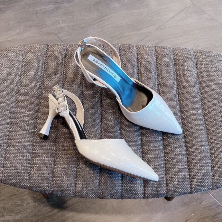 ( Hình Thật ) Giày Cao Gót Quai Hậu Khoá Chữ 5P - Hàng VNXK Cao Cấp - Full Size 35-39 giá rẻ