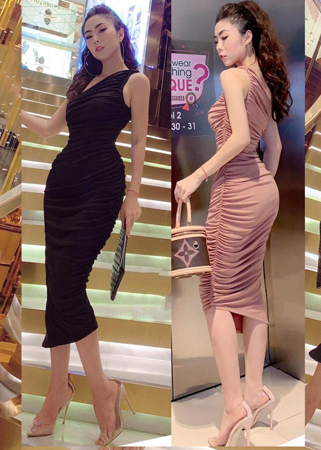 ĐẦM BODY THIẾT KẾ DÚM LỆCH VAI