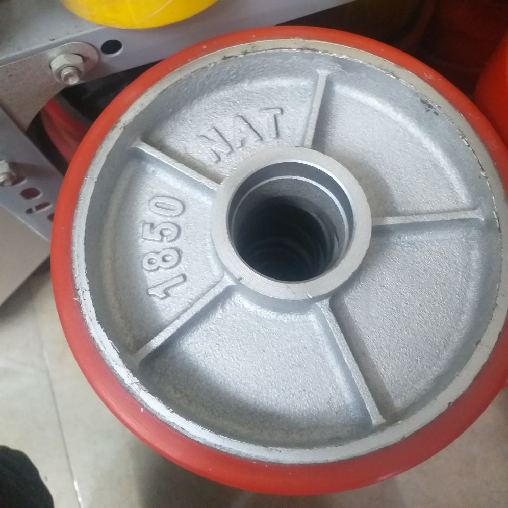 [HCM]Bộ 2 cái Bánh xe nâng tay 180×50 Không bạc đan 6204 không phe gài