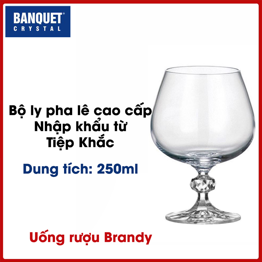 [HCM]Bộ ly pha lê Claudia dung tích 250ml (CLA250)