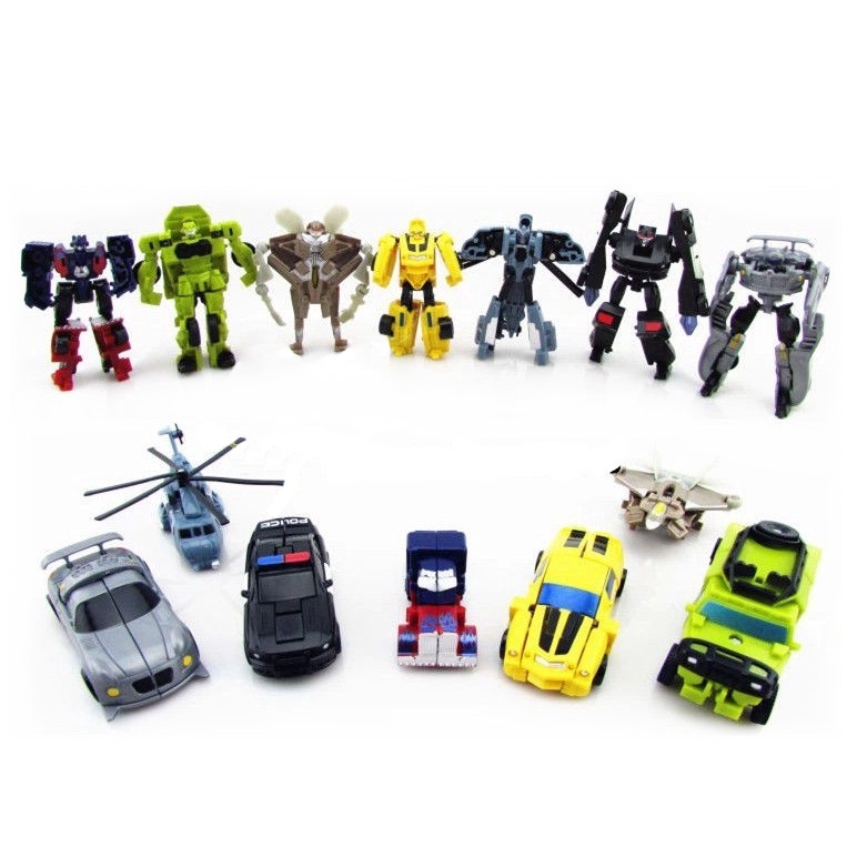 [HCM]Robot biến hình Transformer mini - Robot xe mini nhựa ABS