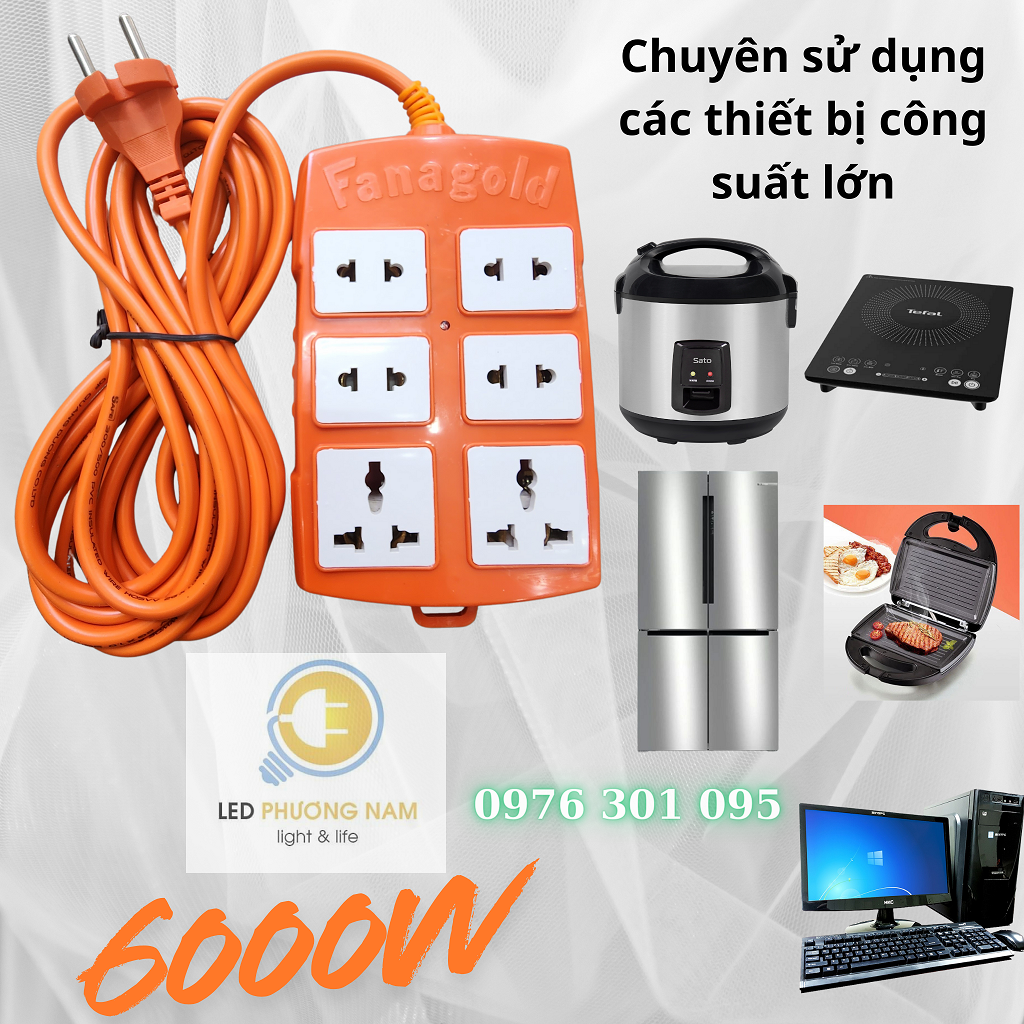 Ổ Cắm Điện Chịu Tải Công Suất Cao - Đèn Led Thiên Vân