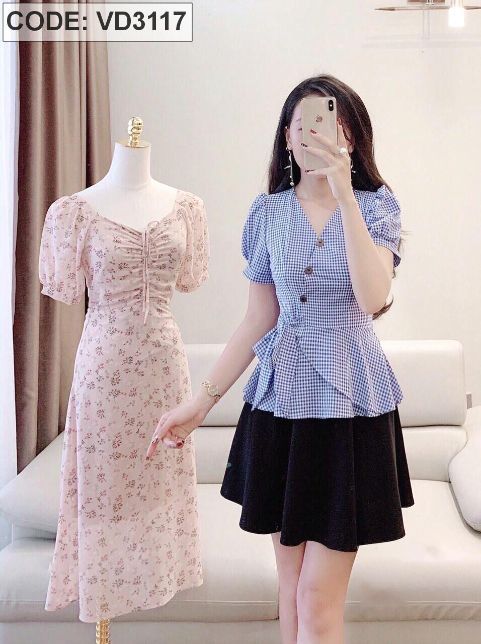 [HCM]Áo sọc thắt nơ eo hottrend
