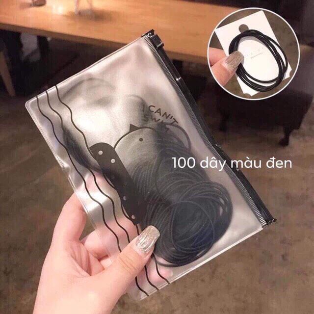 SET 100 CÁI BUỘC TÓC MIX 5 MÀU