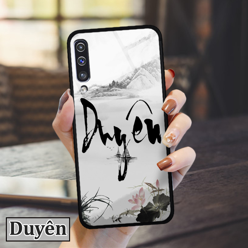 Ốp lưng Samsung Galaxy A70 in 3D chữ thư pháp