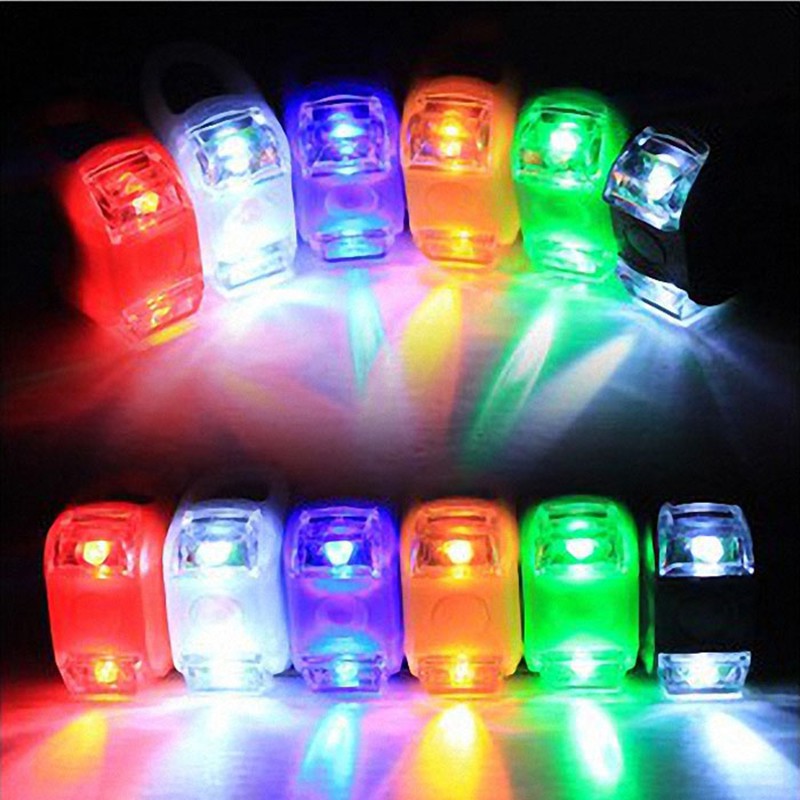 (CHỌN MÀU) Đèn Ếch Silicon Gắn Xe Đạp Với 2 Bóng LED Và 3 Chế Độ Sáng