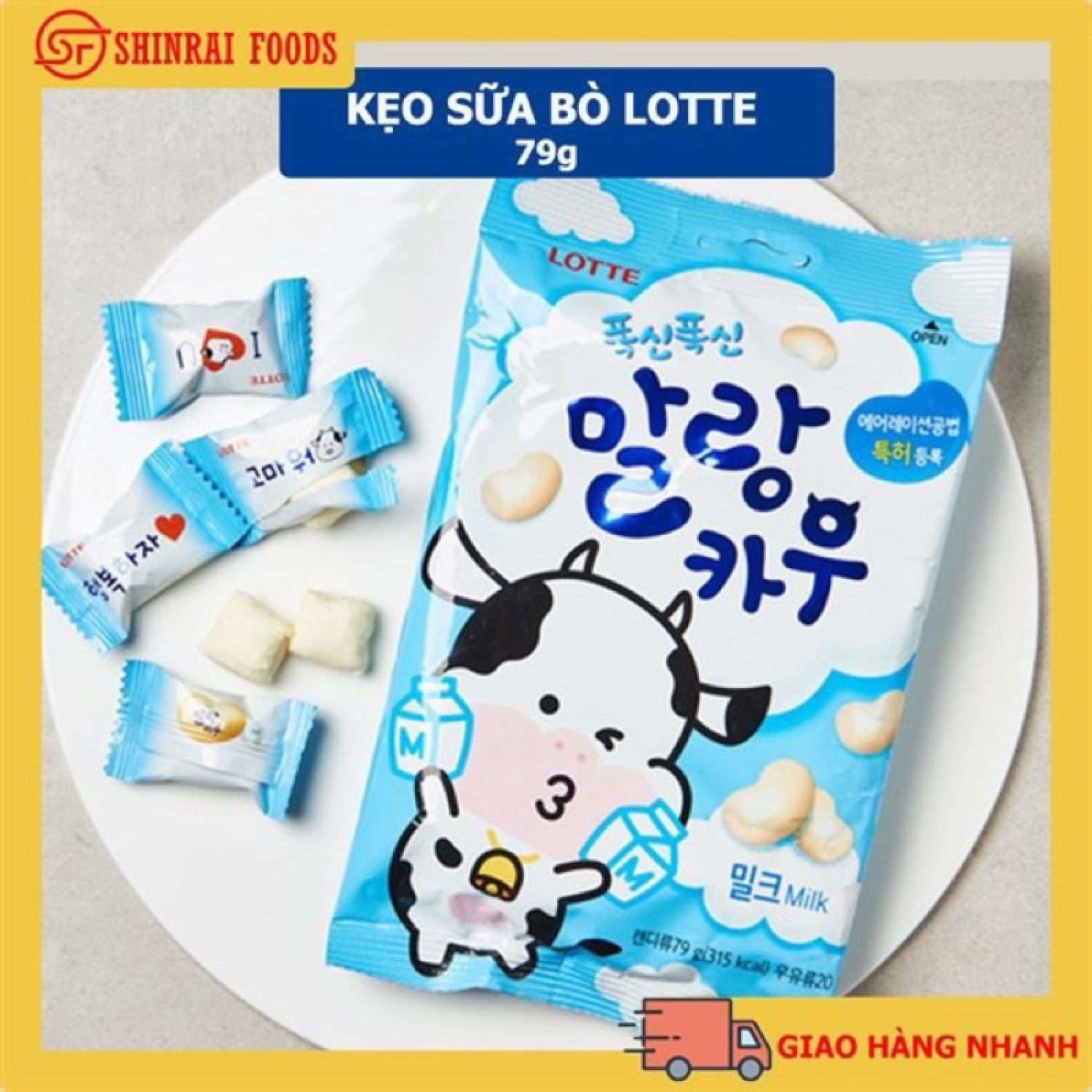 Kẹo sữa bò Lotte bịt 79gram