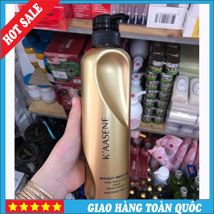 [Chuyên Sỉ] Hấp Tóc Phủ Lụa Vàng K’aasene Siêu Mượt Tóc 618Ml