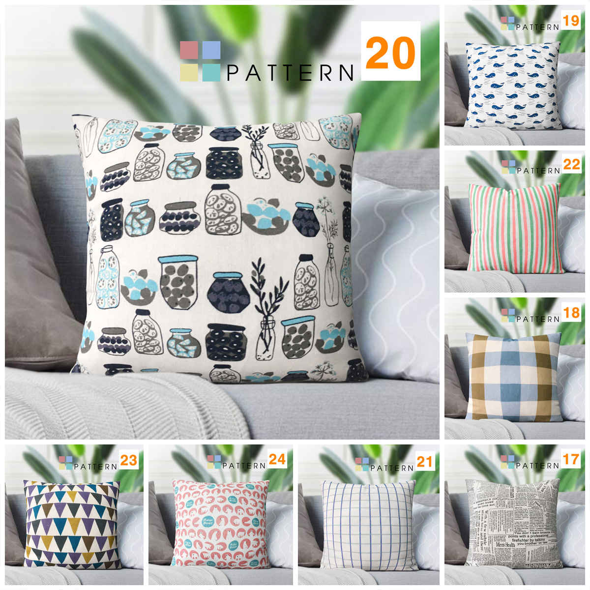 Gối Sofa Gối Trang Trí PATTERN (17-32) (45x45cm)