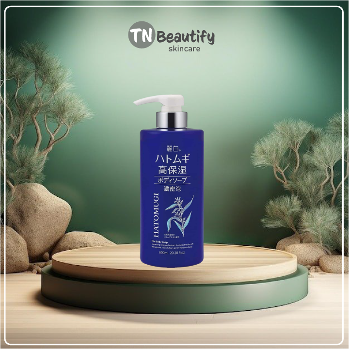 Sữa Tắm Trắng Da Hạt Ý Dĩ Hatomugi Moisturizing Washing 800ml