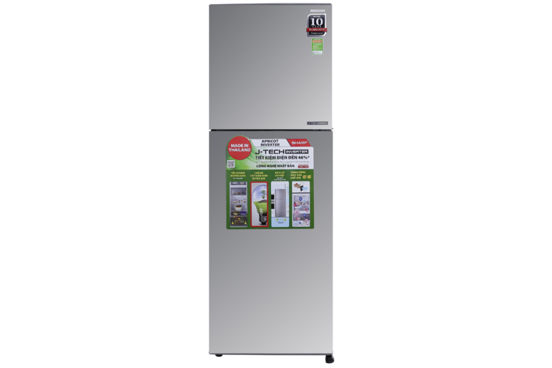 Tủ lạnh Sharp Inverter 224 lít SJ-X251E-SL - Inverter tiết kiệm điện. Công nghệ kháng khuẩn khử mùi:Bộ lọc với các phân tử Ag+Cu Công nghệ bảo quản thực phẩm:Ngăn rau quả cân bằng độ ẩm