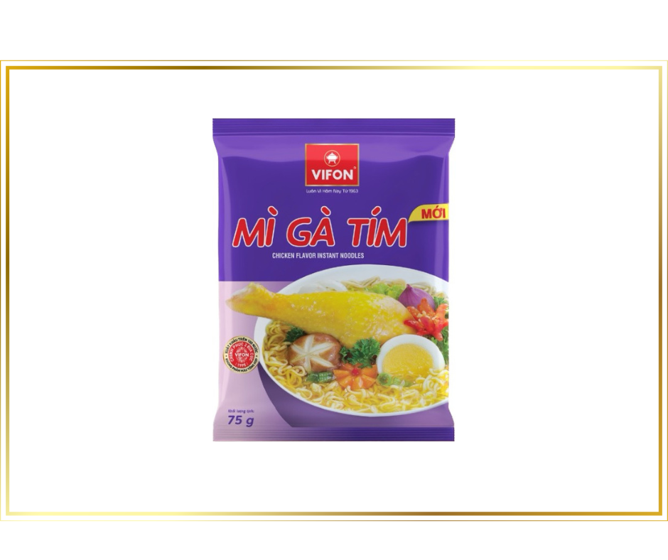 Thùng 30 gói Mì gà tím Vifon - 75g/gói