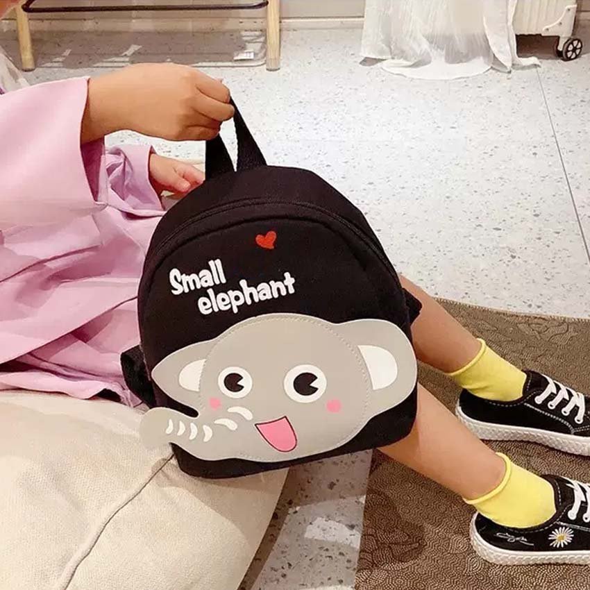 Balo Mầm Non Cho Bé - Balo Họa Tiết Voi Kute Màu Sắc Dễ Thương