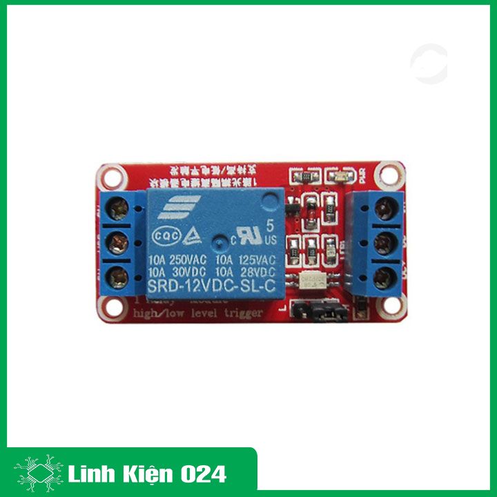 Module relay 12VDC 1 kênh high / low 3 tiếp điểm